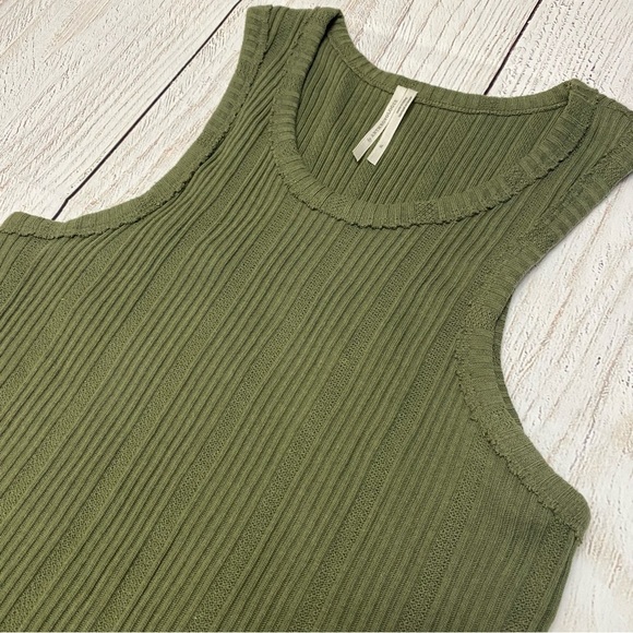 Anthropologie Sage Green Ribbed Tank Top XL - Picture 10 of 15